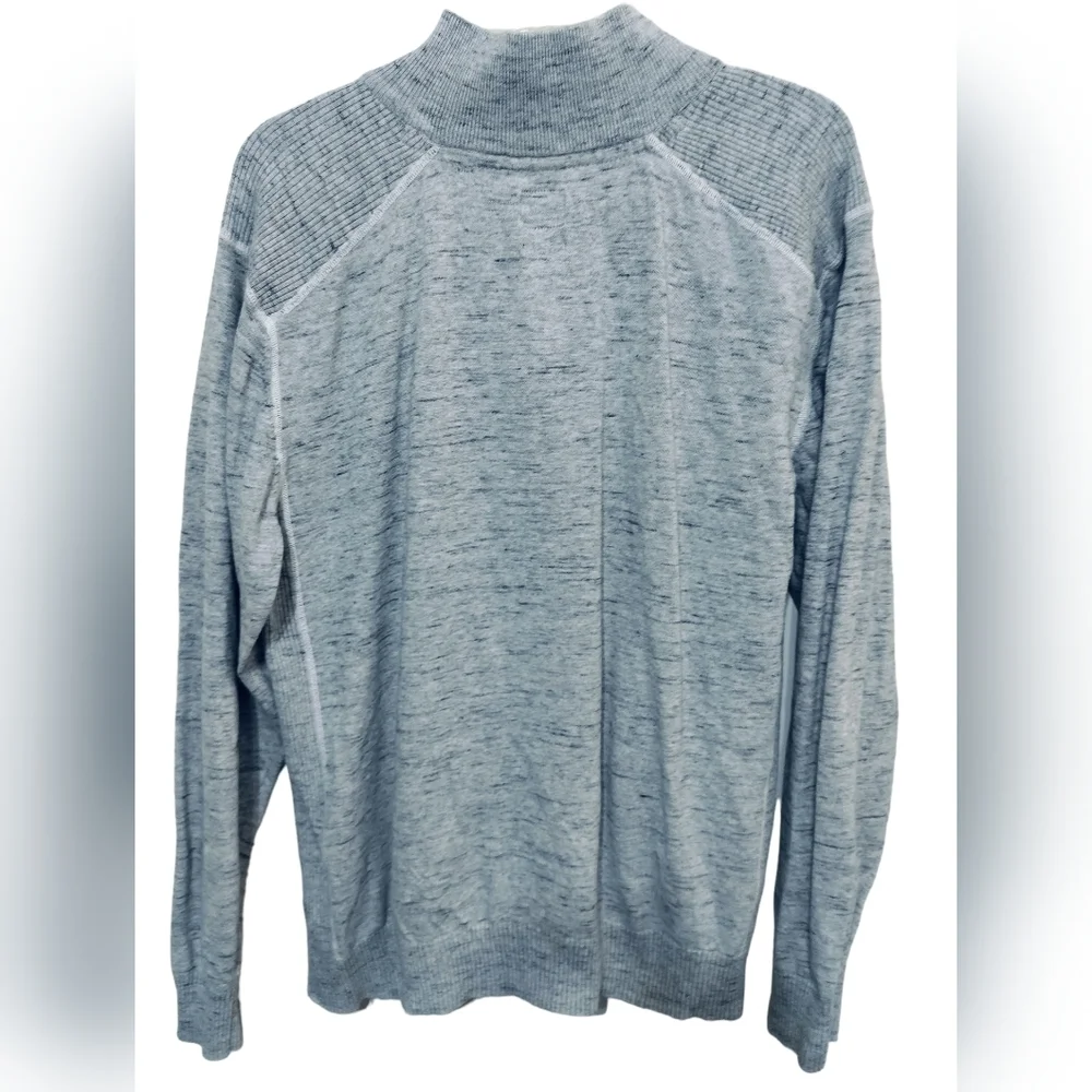 (M208) J.B Holt The Jefferson Quarter Zip Gray Pullover Sweater Size XL